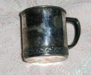 Antique 1847 Rogers Bros Baby Mug Silver Toned Child 