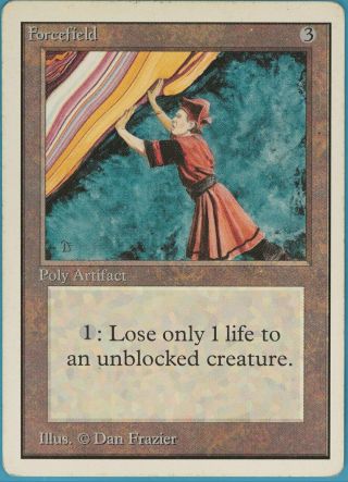 Forcefield Unlimited Heavily Pld Artifact Rare Magic Card (id 62721) Abugames