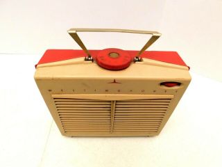Old 50s Westinghouse Mid Century Eames Era Miniature Tube Antique Vintage Radio