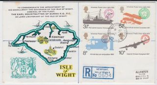 Gb Stamps First Day Cover 1974 Upu Rare Official Carisbrooke Isle Of Wight