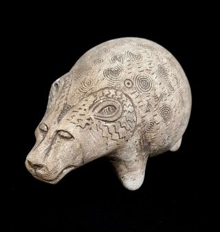 Rare Sculpture Wild Hippo Egyptian Antique Hippopotamus Figurine Amulet Stone