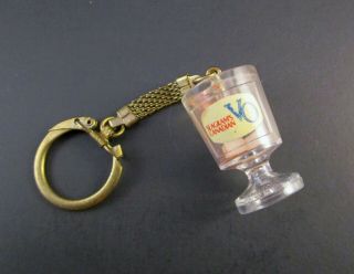 Vintage Seagrams Vo Canadian Whisky Miniature On The Rocks Keychain,  Rare Style