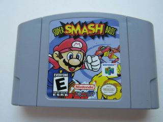 Authentic Smash Bros Nintendo 64 N64 Party Video Game Cart Official Rare B