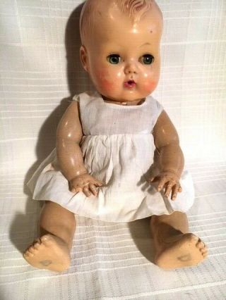 Vintage American Character 12 " Tiny Tears Doll - Hard Plastic Head,  Rubber Body