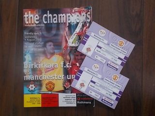 Birkirkara Fc V Manchester United 2000 Rare Friendly Programme & Two Tickets