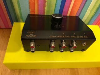 Qed Sp - 19 Rca 4 Way Switch Expand Pre Amp Analogue Inputs Rare