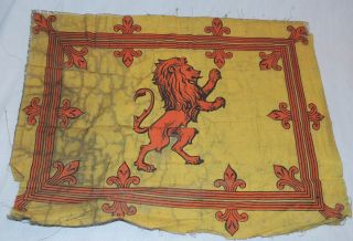 Rare Pre WW1 WW2 Boer War 1800 ' s British Rampant Lion flag Royal banner Scotland 2