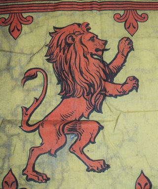 Rare Pre WW1 WW2 Boer War 1800 ' s British Rampant Lion flag Royal banner Scotland 3