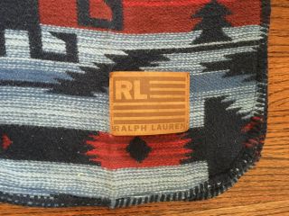 RARE Vintage Ralph Lauren Cartwright Aztec Queen 100 Cotton Blanket Made In USA 2