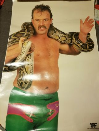 Vintage Wwf Jake The Snake 1986 Poster Wwe Wcw Nwa Awa Ljn Rare