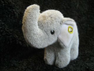 Rare 1985/99 German Steiff Elephant W.  Button Jumbo