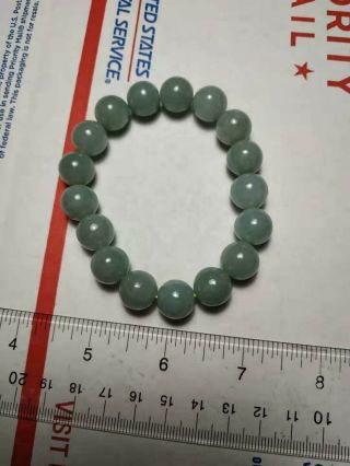 Grade A 100 Natural Burmese Jadeite Jade Beaded Stretchy Bracelet A 688