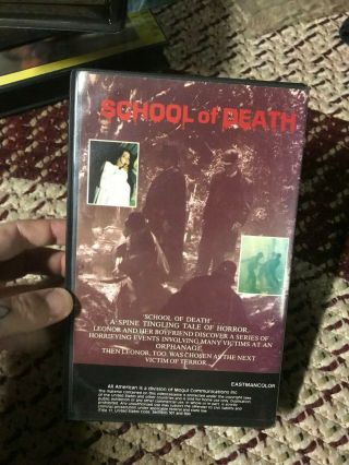 SCHOOL OF DEATH MOGUL HORROR SOV SLASHER VHS OOP RARE BIG BOX SLIP 2