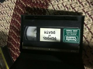 SCHOOL OF DEATH MOGUL HORROR SOV SLASHER VHS OOP RARE BIG BOX SLIP 3