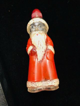 Vintage Rare Antique Santa Claus Perfume Bottle Container Figural Figurine