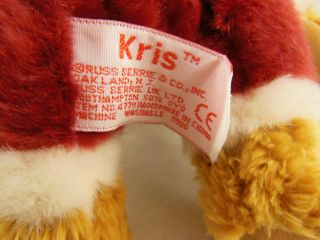 Russ Berrie Christmas Teddy Bear KRIS Vintage 3