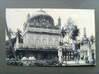 India Tipu Tomb,  Srirangapatna Antique C1905 Picture Postcard
