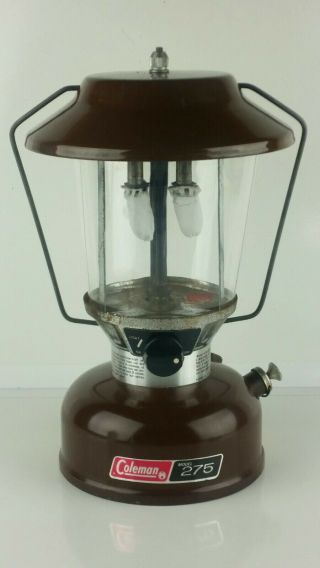 Vintage - Coleman 275 Brown - Two Mantle Lantern - Dated 79 For Parts/repair