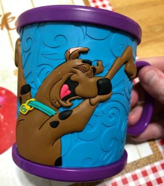 Rare Vintage 1999 Scooby - Doo Plastic Mug.  Purple With Blue.  Pre - Owned.  Adorable