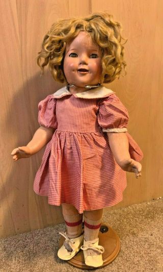 Vintage Orig 18 " Ideal Shirley Temple Doll For Repair,  Parts Tlc