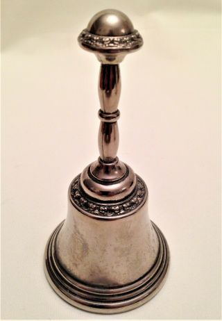 Silver Plated Bell By Ianthe Made In England 10.  5cm H