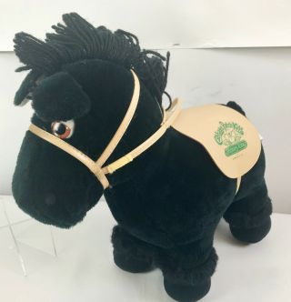 Vintage 1984 Cabbage Patch Kids Black Show Pony Horse With Harness