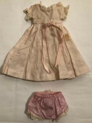 Madame Alexander Kins Tagged Doll Dress Matching Lace Bloomers Panties Pink