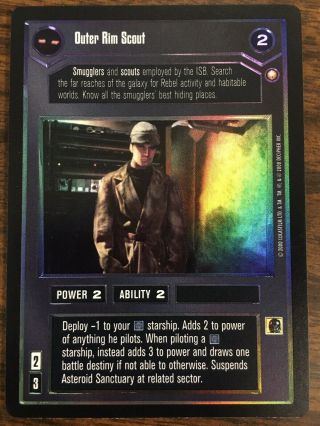 Star Wars Ccg Reflections 2 Ii Outer Rim Scout Rare Foil