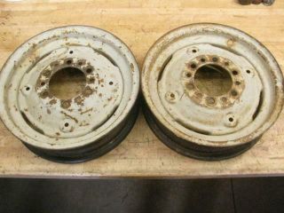 Antique Vintage 1952 Ford 8n Tractor Parts Front Rims 16 " X 4 "