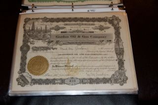 Gordon Oil & Gas Ky Stock Certificate Rare 1918