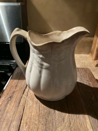 antique ironstone W.  Adams And Sons Milk Pitcher,  made In england 2