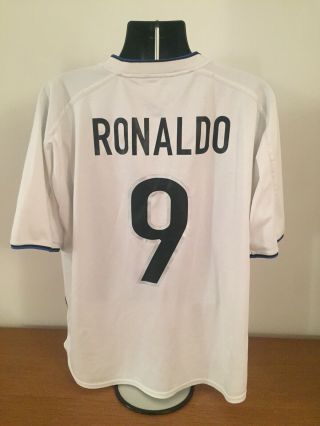 Inter Milan Away Shirt 1999/00 Ronaldo 9 Xl Vintage Rare