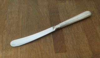 Antique / Vintage Cutlery - Butter Knife Hallmarked Silver On Handle = 6.  9 " 2
