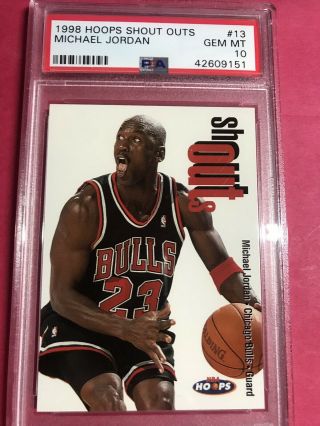 1998 Hoops Shout Outs Michael Jordan Psa 10 Gem Rare Only One On Ebay
