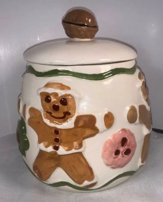Rare Vintage Mid Century Los Angeles Pottery Gingerbread Christmas Cookie Jar