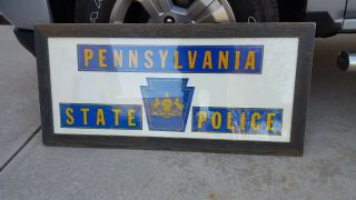Rare Pa State Police 4 Piece Blue & Yellow Vehicle Door Decal Mid 1980 