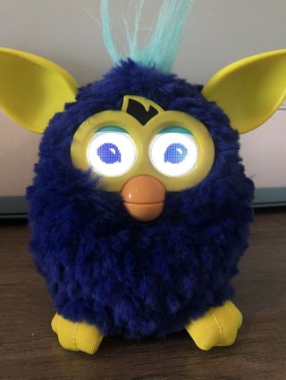 Furby Blue And Yellow Talking Plush By Hasbro 2012.  Rare