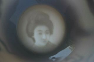 Old Vintage Japanese Egg Shell Dragon Ware Cup Saucer Geisha Lithophane Picture