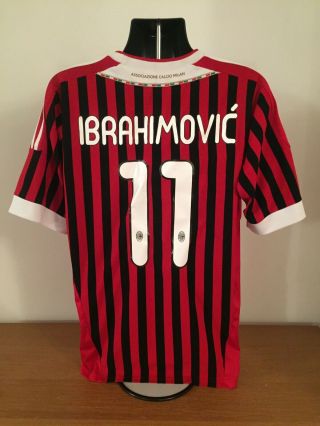 Ac Milan Home Shirt 2011/12 Ibrahimovic 11 Xl Vintage Rare