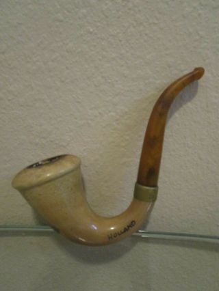Antique Vintage Porcelain Smoking Pipe Holland