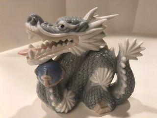 vintage rare Yoshimi k Japanese porcelain dragon signed 3