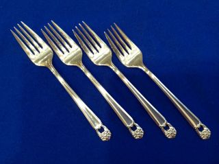 1847 Rogers Bros Is " Eternally Yours " Silverplate 4 Salad Forks 6.  75 " Circa 1941