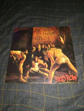 Skid Row Slave To The Grind Vinyl Record Uk Pressing Heavy Metal Glam Rare