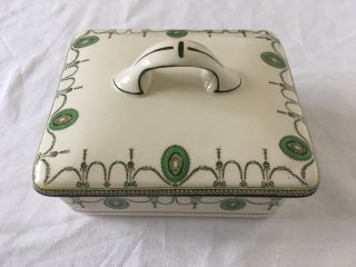 Very Rare Art Nouveau Royal Doulton COUNTESS Seriesware Lidded Butter Dish Keep 2