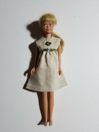 Vintage Skipper Handmade Tan Dress with Sequins - NO DOLL 2