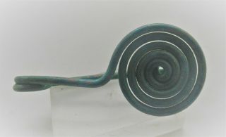Very Rare Ancient Celtic Halstatt Spiral Spectacle Fibula Brooch 500bce