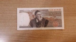 1975 Italy Rare Banknote 20000 £ Tiziano