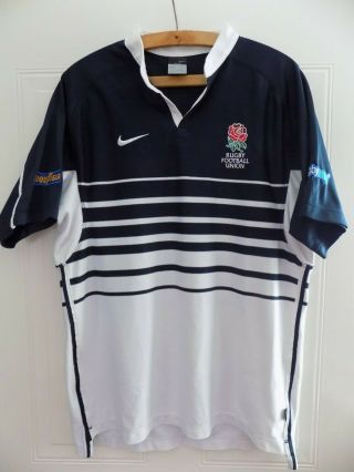 Rare Nike England Rugby Union Shirt Top Jersey Mens Training Polo
