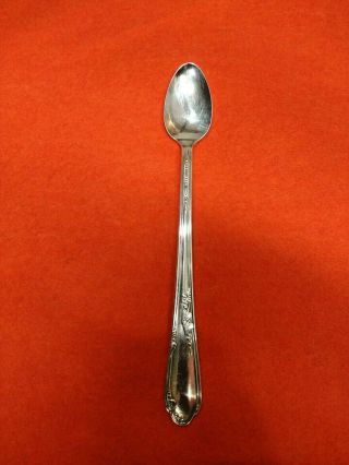 Vtg 1936 Wm A Rogers Oneida Ltd Meadowbrook Baby Spoon Silver Plate Long Handle