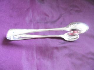 Lovely Antique Walker & Hall Silver Plated Epns Sugar Tongs